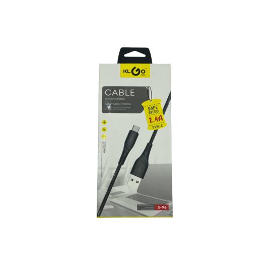 Καλώδιο Ταχείας Φόρτισης USB to Type-C 1m KLGO S-96