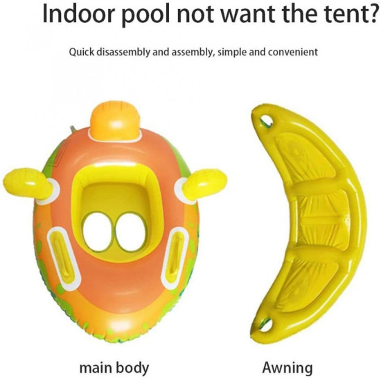 Βρεφικό - Παιδικό Φουσκωτό Σωσίβιο με Λαβές & Σκίαστρο 70cm Βάτραχος Πράσινος - ΟΕΜ Βρεφικό - Παιδικό Φουσκωτό Σωσίβιο με Λαβές & Σκίαστρο 70cm Βάτραχος Πράσινος - ΟΕΜ