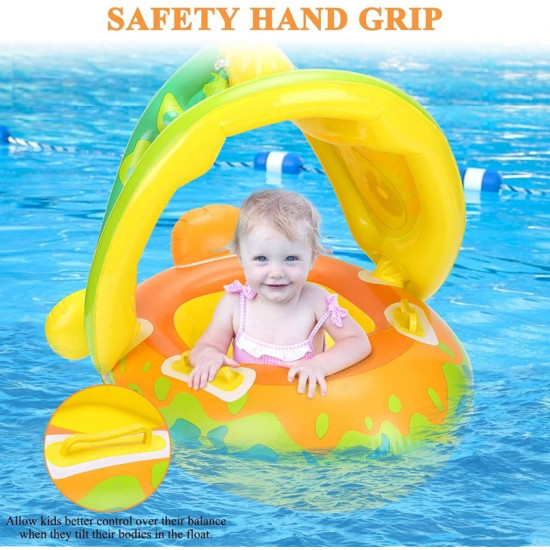 Βρεφικό - Παιδικό Φουσκωτό Σωσίβιο με Λαβές & Σκίαστρο 70cm Βάτραχος Πράσινος - ΟΕΜ Βρεφικό - Παιδικό Φουσκωτό Σωσίβιο με Λαβές & Σκίαστρο 70cm Βάτραχος Πράσινος - ΟΕΜ