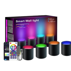 Σετ έξυπνα επιτοίχια φωτιστικά RGB με τηλεχειριστήριο - OEM
