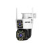 IP Διπλή Κάμερα Παρακολούθησης Wi-Fi 1080p IP66 Αδιάβροχη με Φακό 3.6mm Jortan JT-8293 Λευκή-Μαύρη