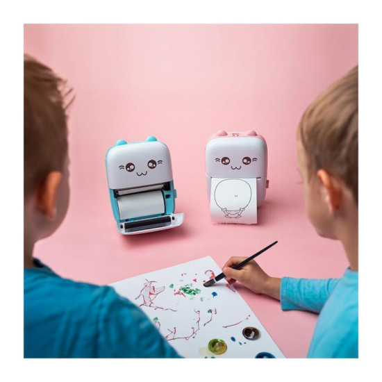 Μίνι θερμικός εκτυπωτής με Bluetooth Mini Printer λευκό – ροζ