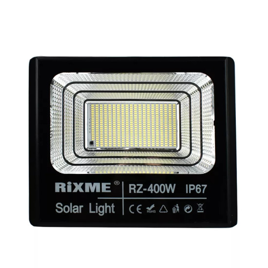 Ηλιακός Προβολέας 397LED 400W Λευκού Φωτισμού IP67 RiXME RZ-400W – Μαύρο Ηλιακός Προβολέας 397LED 400W Λευκού Φωτισμού IP67 RiXME RZ-400W – Μαύρο