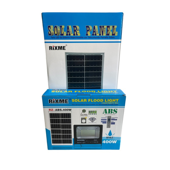 Ηλιακός Προβολέας 397LED 400W Λευκού Φωτισμού IP67 RiXME RZ-400W – Μαύρο Ηλιακός Προβολέας 397LED 400W Λευκού Φωτισμού IP67 RiXME RZ-400W – Μαύρο