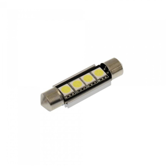 C5W LED Canbus πλαφονιέρας (σωλήνας) 41mm 4 SMD ψυχρό λευκό 12V 6000K 1 τεμ. ΟΕΜ