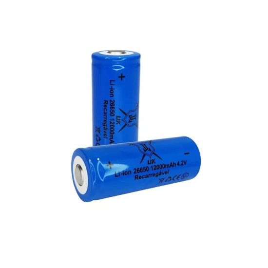 Eπαναφορτιζόμενη μπαταρία τύπου Li-ion 26650 12000mAh 4.2 V 