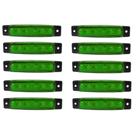 LED Φώτα Όγκου Φορτηγών IP66 Πράσινα 12v 10 τεμάχια – ΟΕΜ
