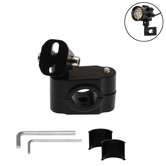 Ρυθμιζόμενη βάση για τιμόνι/κάγκελα μοτοσυκλέτας για προβολείς μαύρη 53432 OEM