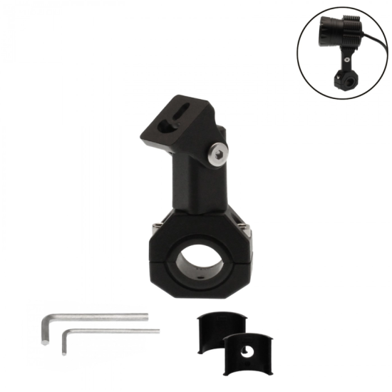 Ρυθμιζόμενη βάση με προέκταση για τιμόνι/κάγκελα μοτοσυκλέτας για προβολείς μαύρη 53431 OEM