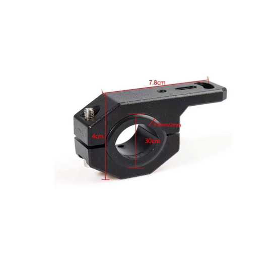 Ρυθμιζόμενη βάση με προέκταση για τιμόνι/κάγκελα μοτοσυκλέτας για προβολείς μαύρη 53430 OEM