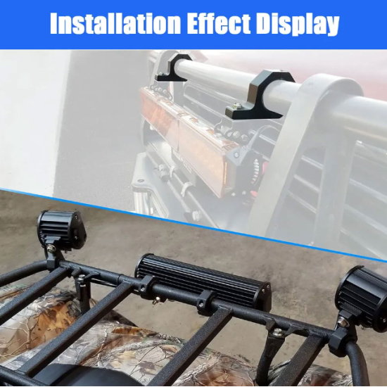 Ρυθμιζόμενη βάση με προέκταση για τιμόνι/κάγκελα μοτοσυκλέτας για προβολείς μαύρη 53430 OEM