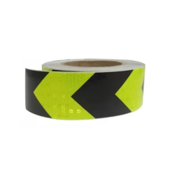 Ανακλαστική ταινία σήμανσης αυτοκόλλητη 5m κίτρινο φωσφοριζέ