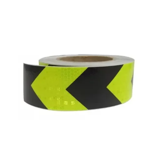 Ανακλαστική ταινία σήμανσης αυτοκόλλητη 5m κίτρινο φωσφοριζέ
