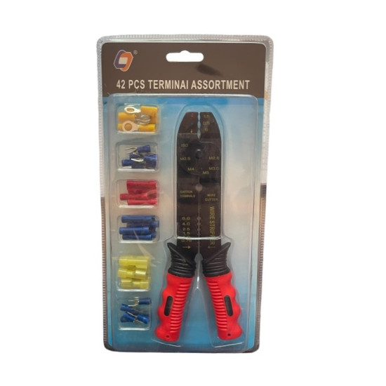 Πένσα ακροδεκτών 9″ σετ 42τεμ. 