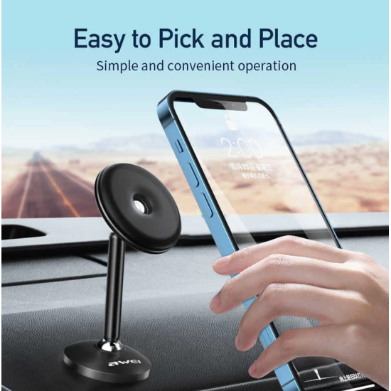 Μαγνητική αυτοκόλλητη βάση στήριξης κινητού για το αυτοκίνητο μαύρη X22 Awei