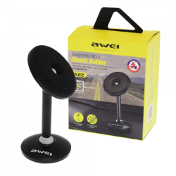 Μαγνητική αυτοκόλλητη βάση στήριξης κινητού για το αυτοκίνητο μαύρη X22 Awei