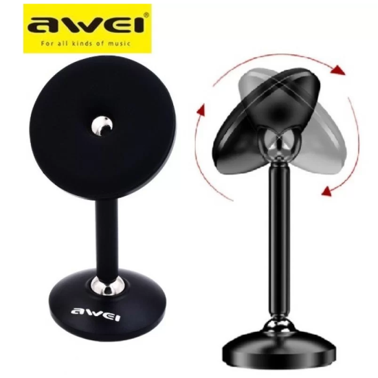 Μαγνητική αυτοκόλλητη βάση στήριξης κινητού για το αυτοκίνητο μαύρη X22 Awei