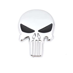 Αυτοκόλλητο μεταλλικό “Punisher” 5.8cm x 4.8cm Ασημί- Μαύρο - ΟΕΜ