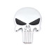 Αυτοκόλλητο μεταλλικό “Punisher” 5.8cm x 4.8cm Ασημί- Μαύρο - ΟΕΜ