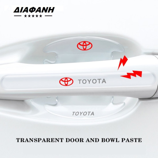 Προστατευτικά Πόρτας Αυτοκινήτου Διάφανα Σετ 8τμχ TOYOTA - ΟΕΜ