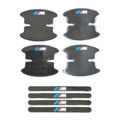 Προστατευτικά Πόρτας Αυτοκινήτου Carbon Μαύρα Σετ 8τμχ M BMW - ΟΕΜ