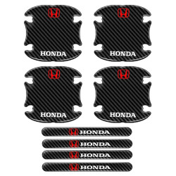 Προστατευτικά Πόρτας Αυτοκινήτου Carbon Μαύρα Σετ 8τμχ HONDA - ΟΕΜ
