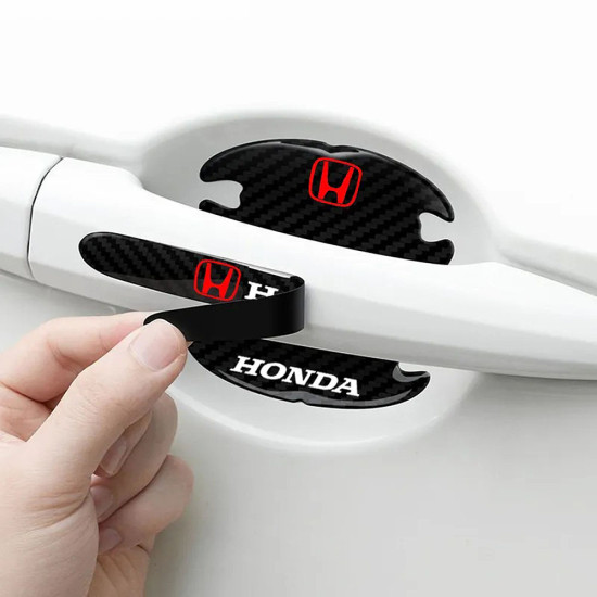 Προστατευτικά Πόρτας Αυτοκινήτου Carbon Μαύρα Σετ 8τμχ HONDA - ΟΕΜ