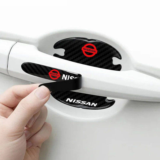 Προστατευτικά Πόρτας Αυτοκινήτου Carbon Μαύρα Σετ 8τμχ NISSAN - ΟΕΜ