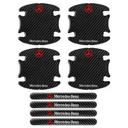 Προστατευτικά Πόρτας Αυτοκινήτου Carbon Μαύρα Σετ 8τμχ MERCEDES - ΟΕΜ