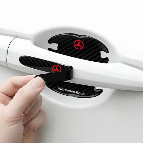 Προστατευτικά Πόρτας Αυτοκινήτου Carbon Μαύρα Σετ 8τμχ MERCEDES - ΟΕΜ