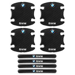 Προστατευτικά Πόρτας Αυτοκινήτου Carbon Μαύρα Σετ 8τμχ BMW - ΟΕΜ