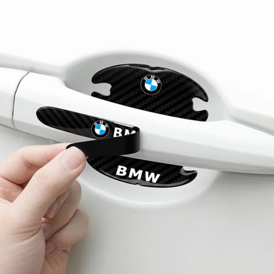 Προστατευτικά Πόρτας Αυτοκινήτου Carbon Μαύρα Σετ 8τμχ BMW - ΟΕΜ