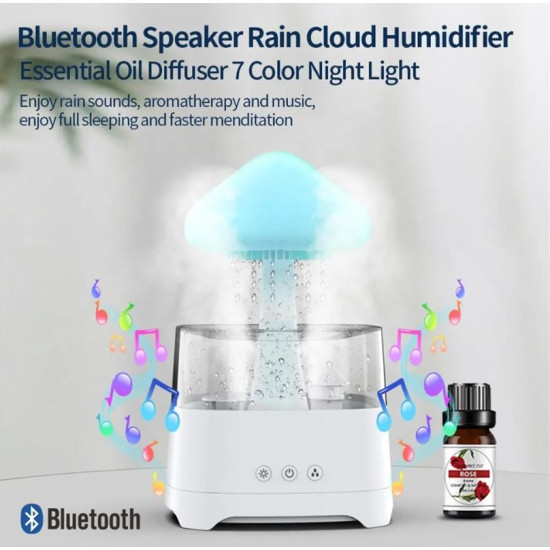 Συσκευή Αρωματοθεραπείας Με Ηχείο Bluetooth & Led Φωτιστικό - ΟΕΜ