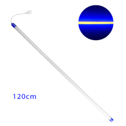 Led Πλαστική Μπάρα Τύπου Φθορίου με Πρίζα AC 220V 18W 1.20cm σε Μπλε Χρώμα - ΟΕΜ