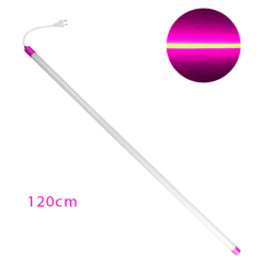 Led Πλαστική Μπάρα Τύπου Φθορίου με Πρίζα AC 220V 18W 1.20cm σε Ροζ Χρώμα - ΟΕΜ