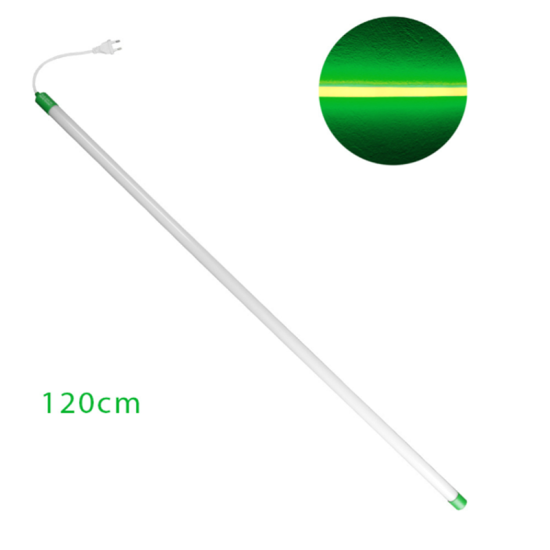 Led Πλαστική Μπάρα Τύπου Φθορίου με Πρίζα AC 220V 18W 1.20cm σε Πράσινο Χρώμα - ΟΕΜ
