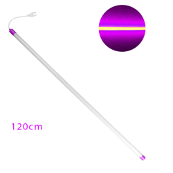 Led Πλαστική Μπάρα Τύπου Φθορίου με Πρίζα AC 220V 18W 1.20cm σε Μωβ Χρώμα - ΟΕΜ