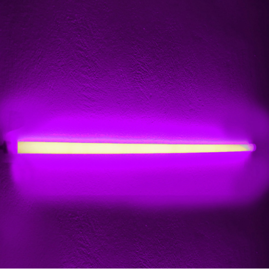 Led Πλαστική Μπάρα Τύπου Φθορίου με Πρίζα AC 220V 18W 1.20cm σε Μωβ Χρώμα - ΟΕΜ