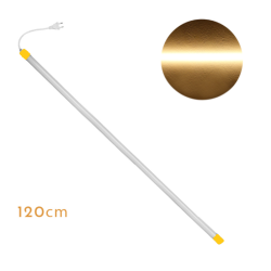 Led Πλαστική Μπάρα Τύπου Φθορίου με Πρίζα AC 220V 18W 1.20cm σε Κίτρινη Χρώμα - ΟΕΜ