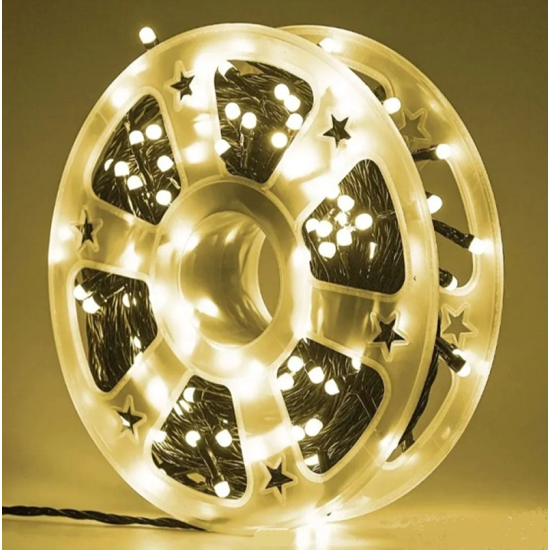 Αδιάβροχα Χριστουγεννιάτικα 240 LED λαμπάκια IP44 50μ 4 προγράμματα σε καρούλι BX-049 Θερμό χρώμα