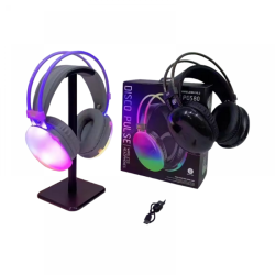 Ασύρματο ακουστικά Bluetooth LED - Headphones - PG580 - RGB - Black