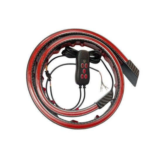 Αδιάβροχη ταινία LED αεροτομής Universal με φλας από ανθρακονήματα 12V - ΟΕΜ