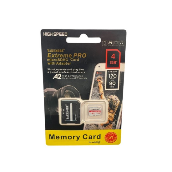 Κάρτα μνήμης Takemore microSDHC 4GB Class 10