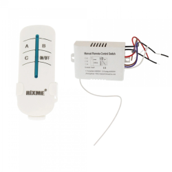 Ασύρματος διακόπτης τριών καναλιών 180-240V 50Hz 300W με τηλεχειριστήριο A03 RIXME