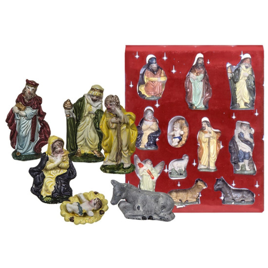 Σετ Φάτνης 10 Φιγούρες 31,5x21cm (τεμ=~8cm) Xmasfest 1131357