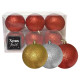 Μπάλα Glitter πακ=6τεμ φ6 ø6cm Xmasfest 1131714