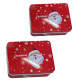 Κουτιά Μεταλλικά Xmas σετ=2 τεμ Ορθογώνια 14x10x4cm & 12x9x3,5cm Xmasfest 1133684