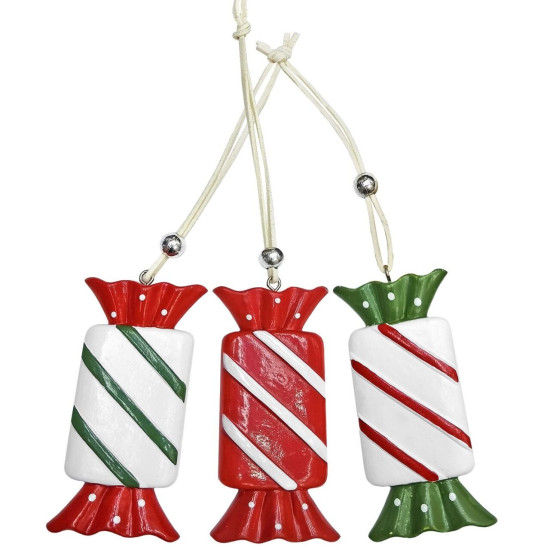 Στολίδι Polyresin Καραμελίτσα 8cm Xmasfest 1133751