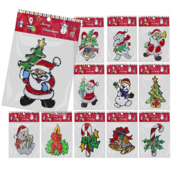 Αυτοκόλλητα Gelly Xmas Σχέδια Καρ=25x15cm Xmasfest 113552
