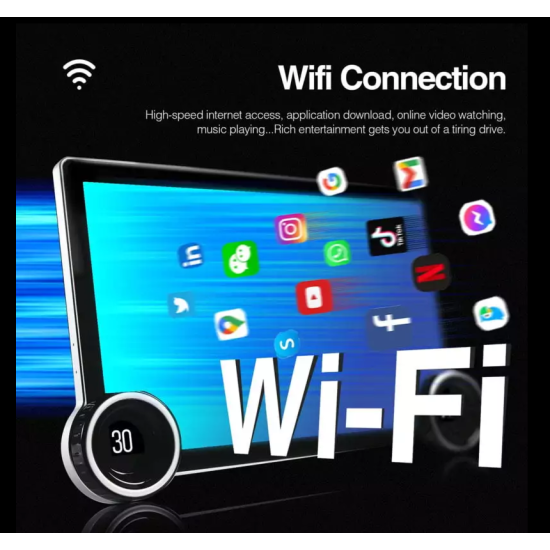 Οθόνη αυτοκινήτου monitor 10.1” Διπλό κουμπί 2+32G – XD2403